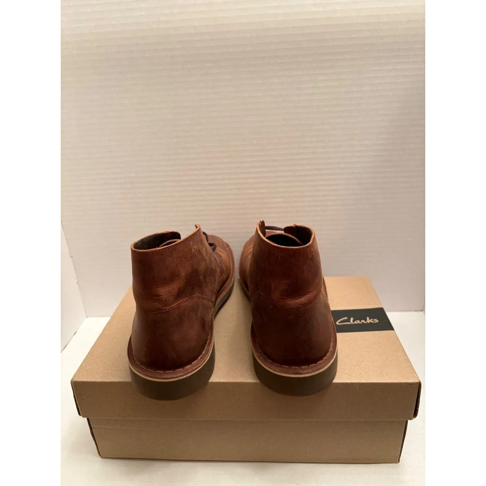 Clarks Bushacre 2 Mens Beeswax Brown Leather Chukka Desert Boots 10.5 M 26034135